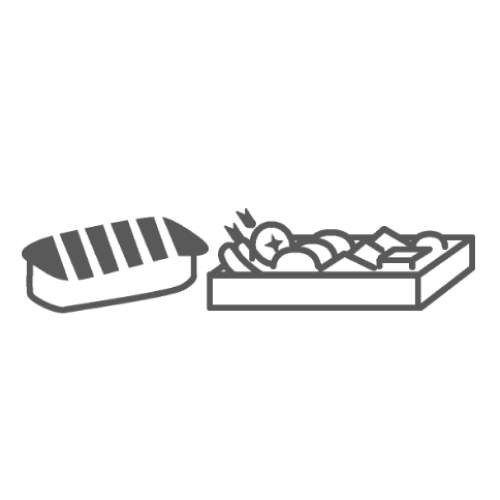 吹田市の葬儀社である家族葬みかづきのお料理のイラスト